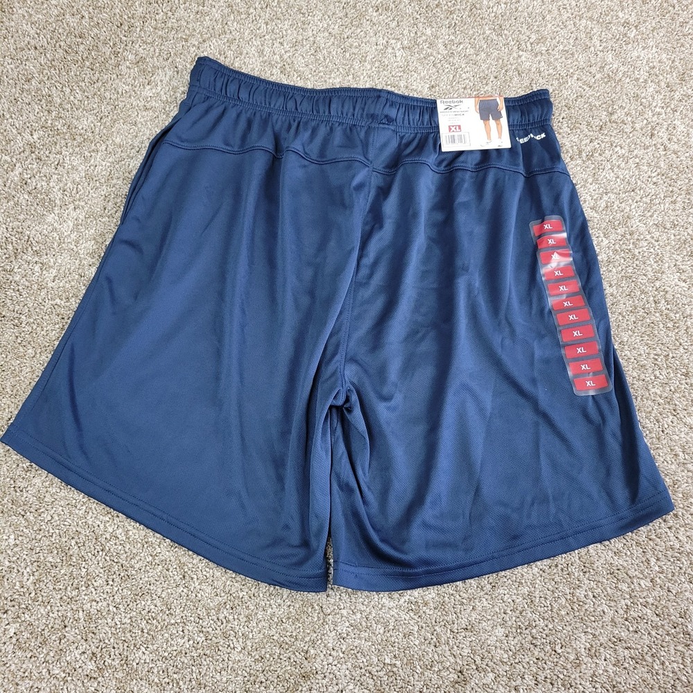 NWT Reebok Speedwick Mens XL Blue Birds Eye Mesh Performance Athletic Shorts